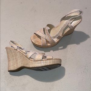 Mia Rattan Wedges